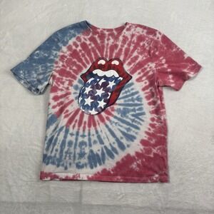The Rolling Stones Tie Dye Short Sleeve Graphic Band Shirt Men's Medium